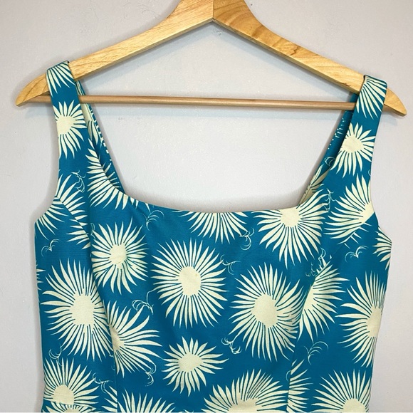 Milly New York Sydie Sheath Dress Teal White US 6 UK 10 $385 - Picture 3 of 13